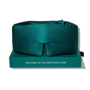 Green Sapphire Silk Sleep Mask Drowsy Sleep Co.