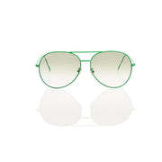 Green Aviator sunglasses